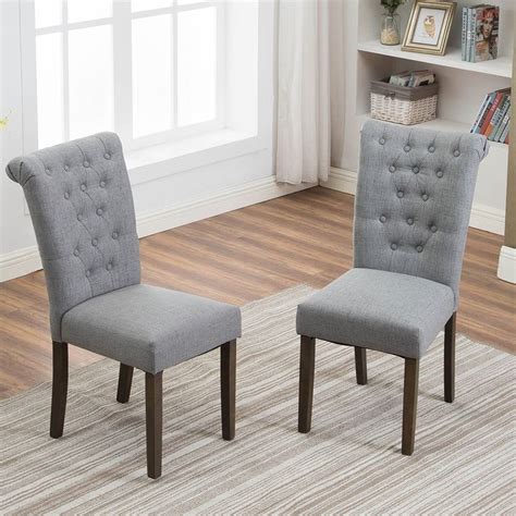 gray fabric chairs metal legs|gray dining room chairs.